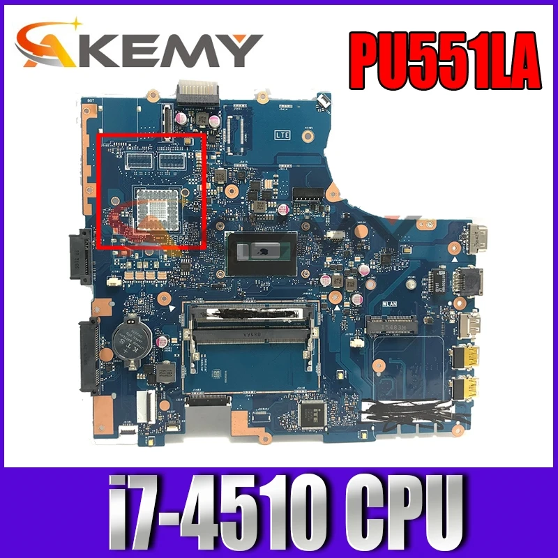 

PU551LA With i7-4510 CPU Mainboard REV 2.0 For ASUS PRO551L PU551L PU551LA Laptop Motherboard DDR3 Tested Well Free Shipping