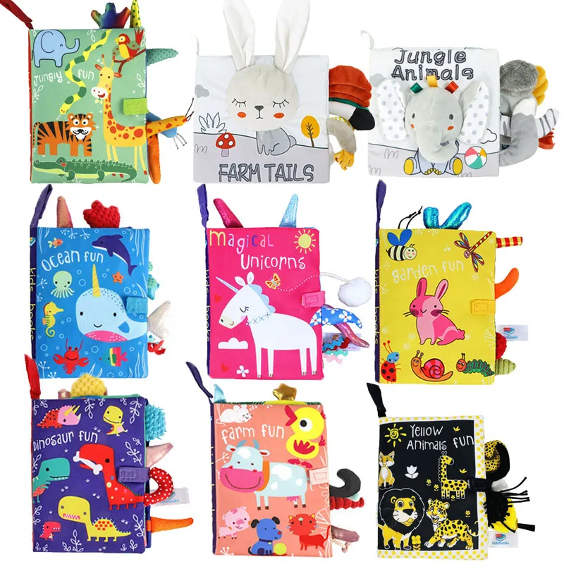 

Детские игрушки, тканевые книги, животные, мягкие Обучающие Развивающие игрушки для малышей, развивающие Монтессори, сенсорные книги, детские игрушки 0-12 месяцев