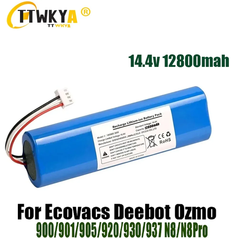 Запасная батарея для робота-пылесоса Ecovacs Deebot Ozmo 12800 N8 Pro li-ion 900.901.905.920.930.937 в 14 4 мАч