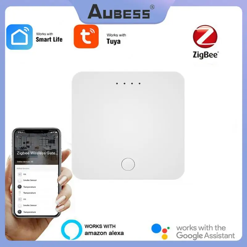 

Умный проводной шлюз Tuya Zigbee, хаб для умного дома, мост, дистанционное управление через приложение, поддержка Alexa Google Home