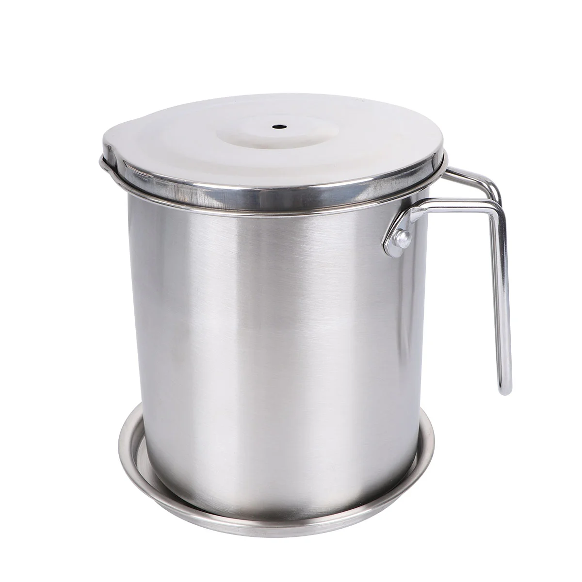 

2 2L Container Kitchen Stainless Steel Liquid Containers Cooking Can Lids