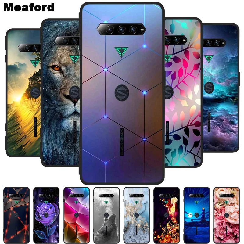 

For Black Shark 4 Case Shockproof Soft silicone TPU Back Cover For Xiaomi Blackshark 4 Pro Cases Black Shark 4 4Pro Cute Cartoon