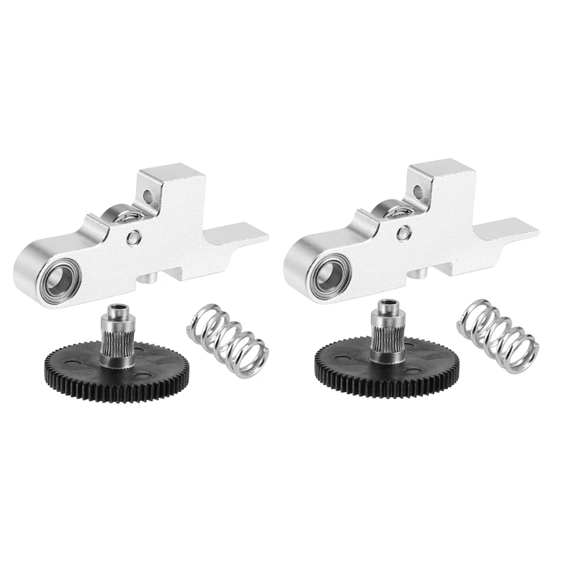 

2X For Artillery Sidewinder X1 Extruder Idler Arm And Gear With 66 Teeth Extruder Feeder Parts 1.75Mm Silver Set