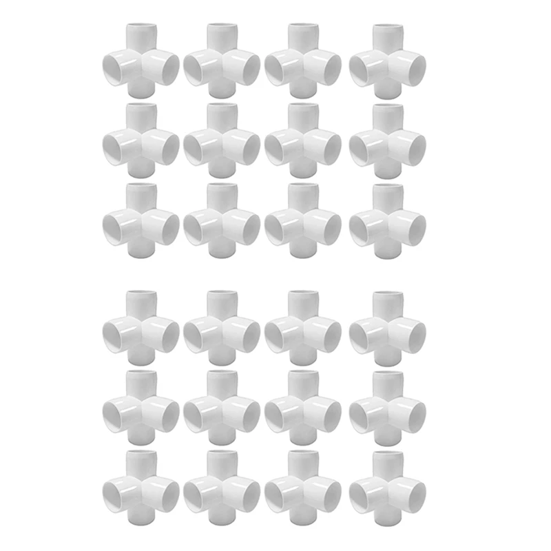 

24X 4Way 1/2 In Tee фитинг из ПВХ, сверхпрочная мебель из ПВХ, полудюймовый коленчатый фитинг из ПВХ