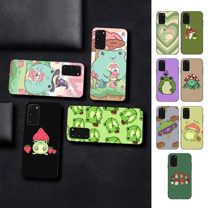 

Cottagecore Frog Mushroom Phone Case for Samsung S10 21 20 9 8 plus lite S20 UlTRA 7edge