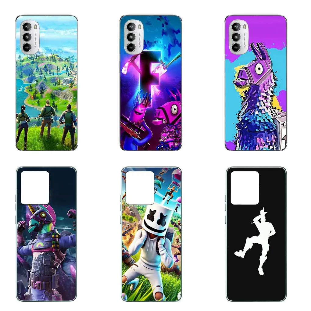 Фото Wallpaper F-Fortnites-Lovely Phone Cover for Motorola Moto G13 G14 G53 G54 G62 G72 G82 G84 E13 E20 G42 G32 G23 G22 Soft Case №5