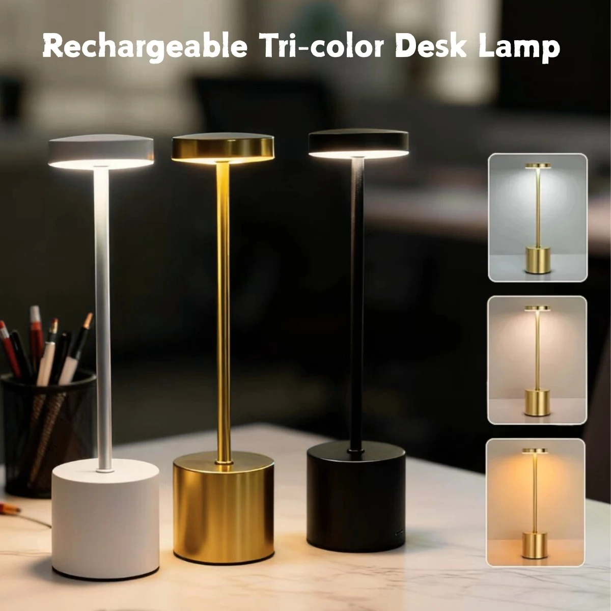 

LED настольная лампа с USB зарядкой