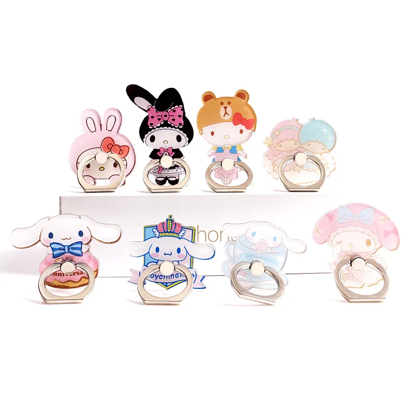 Держатель Sanrio для телефона Hello Kitty Kuromi моя мелодия аниме акриловая кольцевая