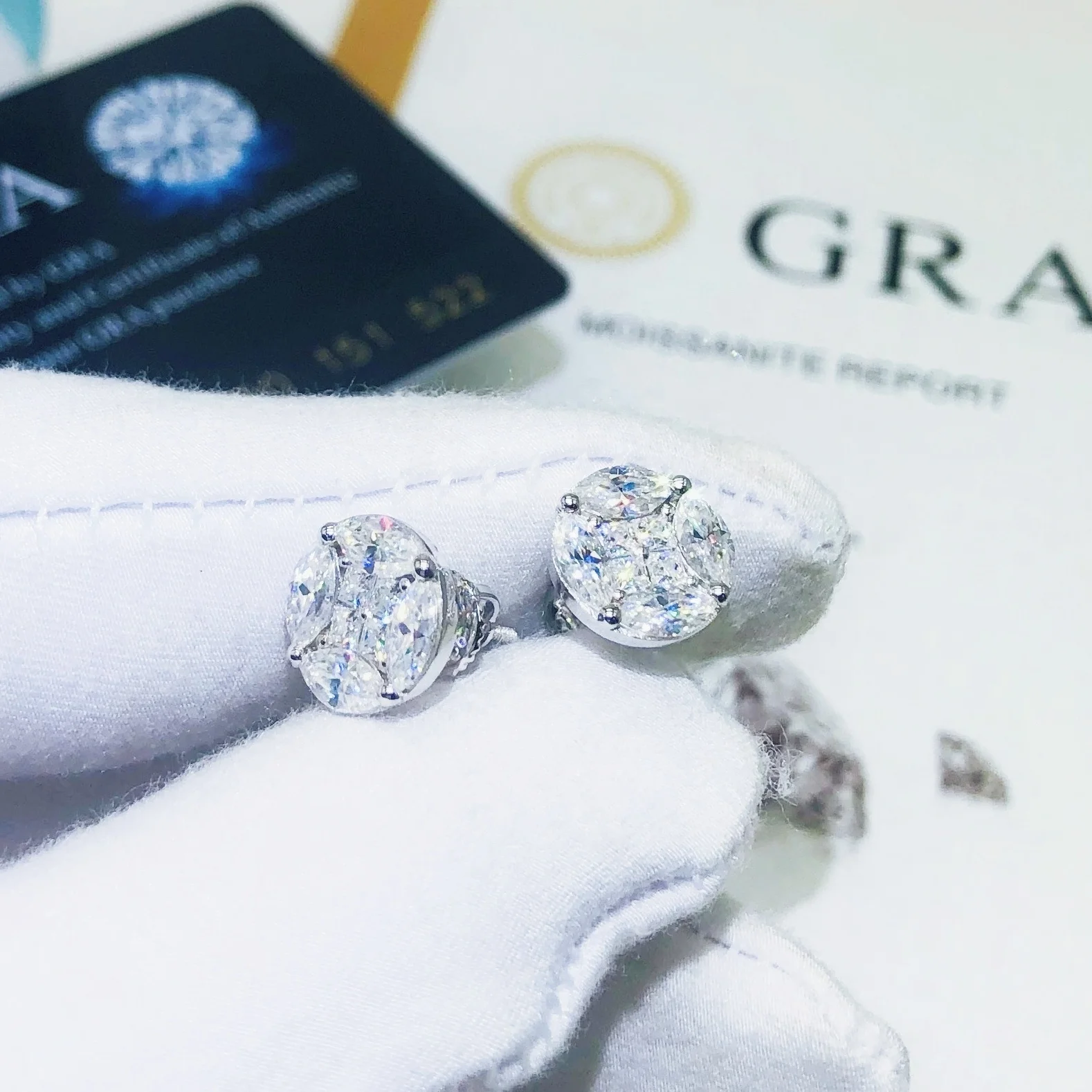 Серьги в стиле хип-хоп из стерлингового серебра 925 серьги-гвоздики с муассанитом