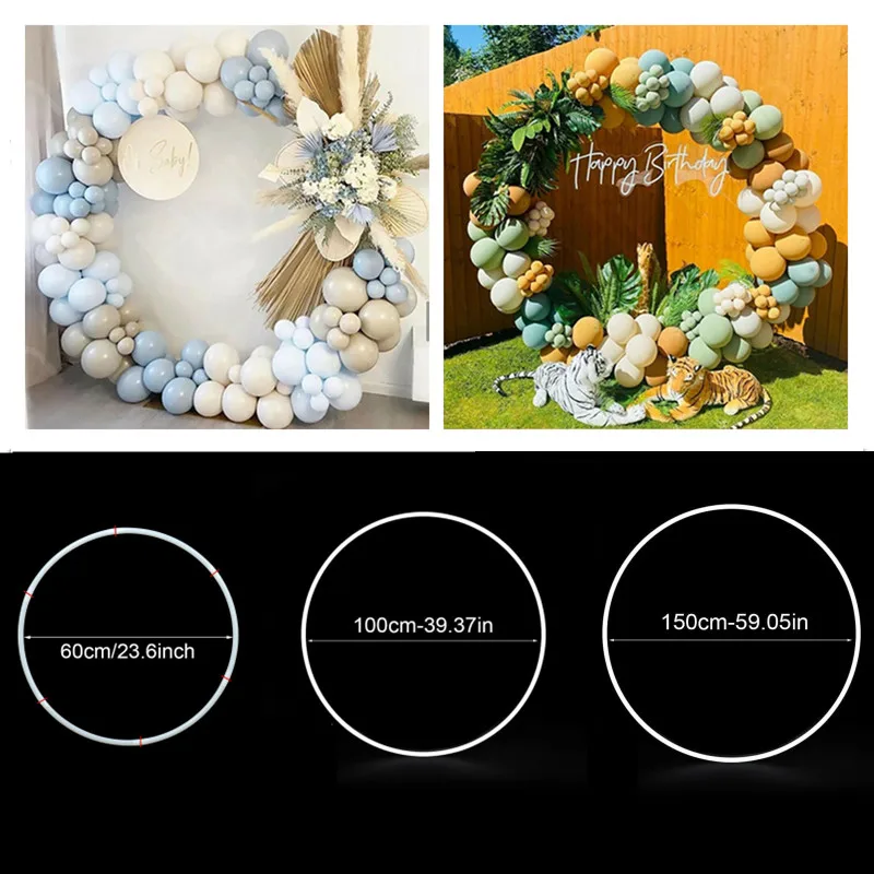 

Balloon Stand Holder 60-150cm Circle Round Balloon Arch for Balloon Bow of Balloons Decorations for Baby Shower Wedding Birthday