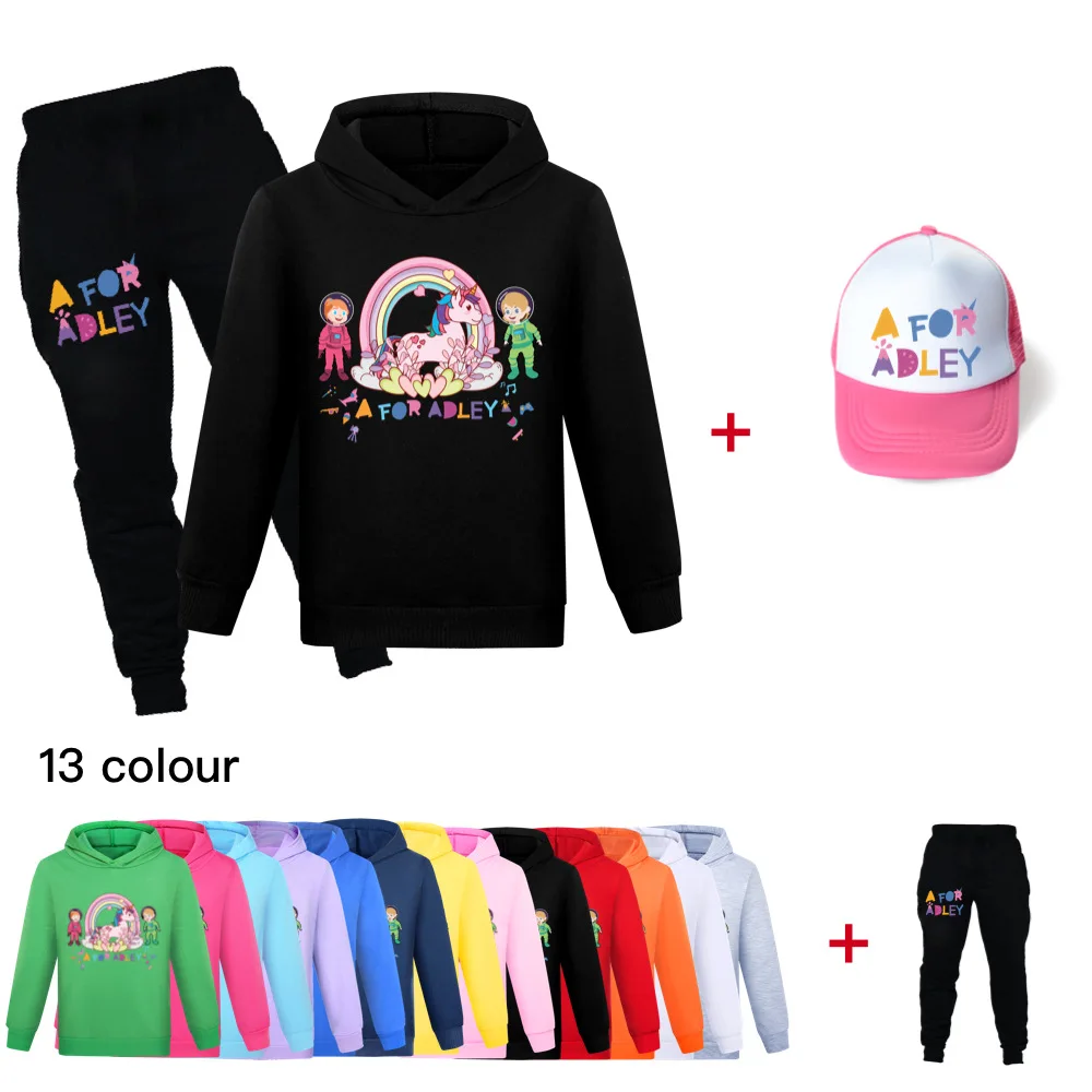 

Children Clothing Sets Boys Girls A for Adley 3D Printed Hoodies+Pant 3 piece Kids Clothes Spring Autumn Sports Suit Tracksuit