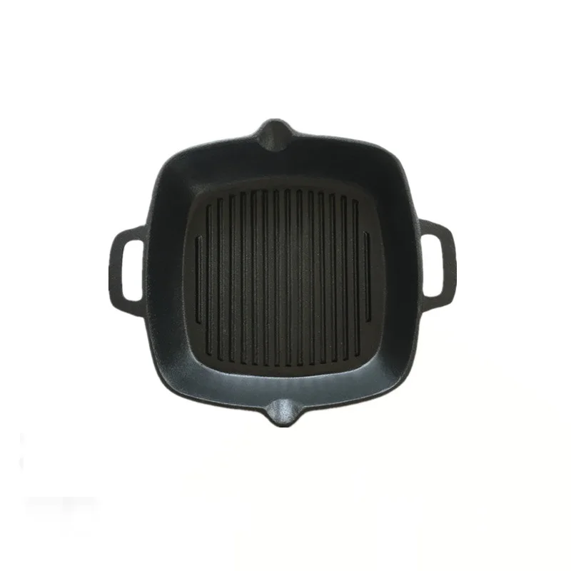 Чугунная квадратная плита для барбекю подставка стейка неприлипающая сковорода