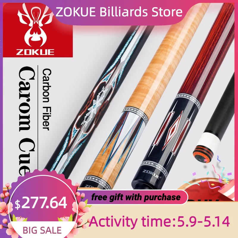 

Бильярдный Кий ZOKUE KONLLEN Carom, 12 мм наконечник, 142 см, 3 подушки, кий, Искусственный Кленовый вал, Корейская технология, свободные Кии