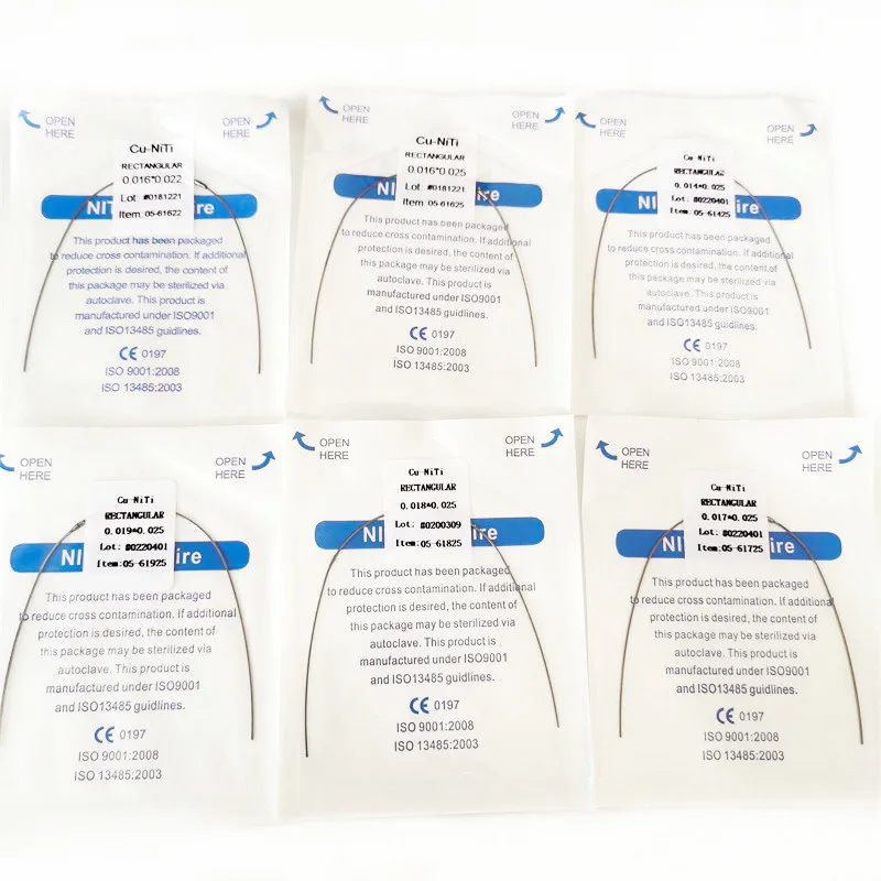 

50Pcs Dental Copper Niti Cu Wires with Stopper Arch Ormco DAMON Rectangular Wire Stops Orthodontic