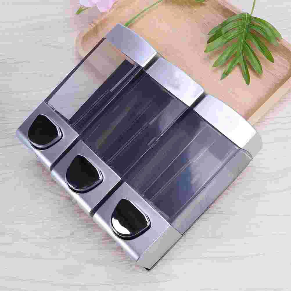 

Dispenser Lotion Soap Pump Shower Wall Liquid Chamber Conditioner Mount Shampoo Touchless Clear Manual Home Bathroom Container