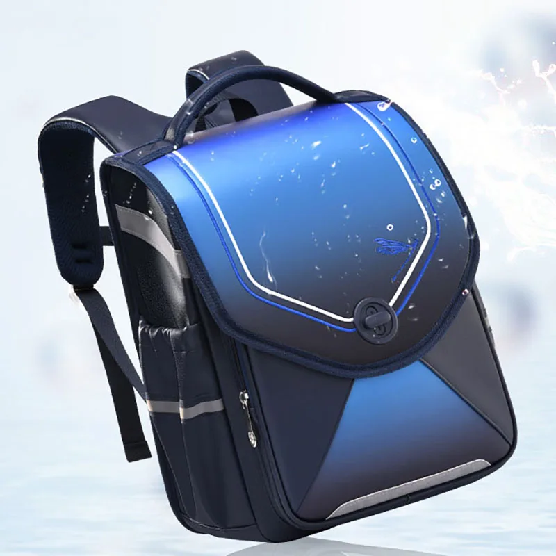 High Quality Orthopedic School Bag Children PU Leather Backpack for Boy and Girl Kid Metal Hasp Japan Randoseru Student Book Bag