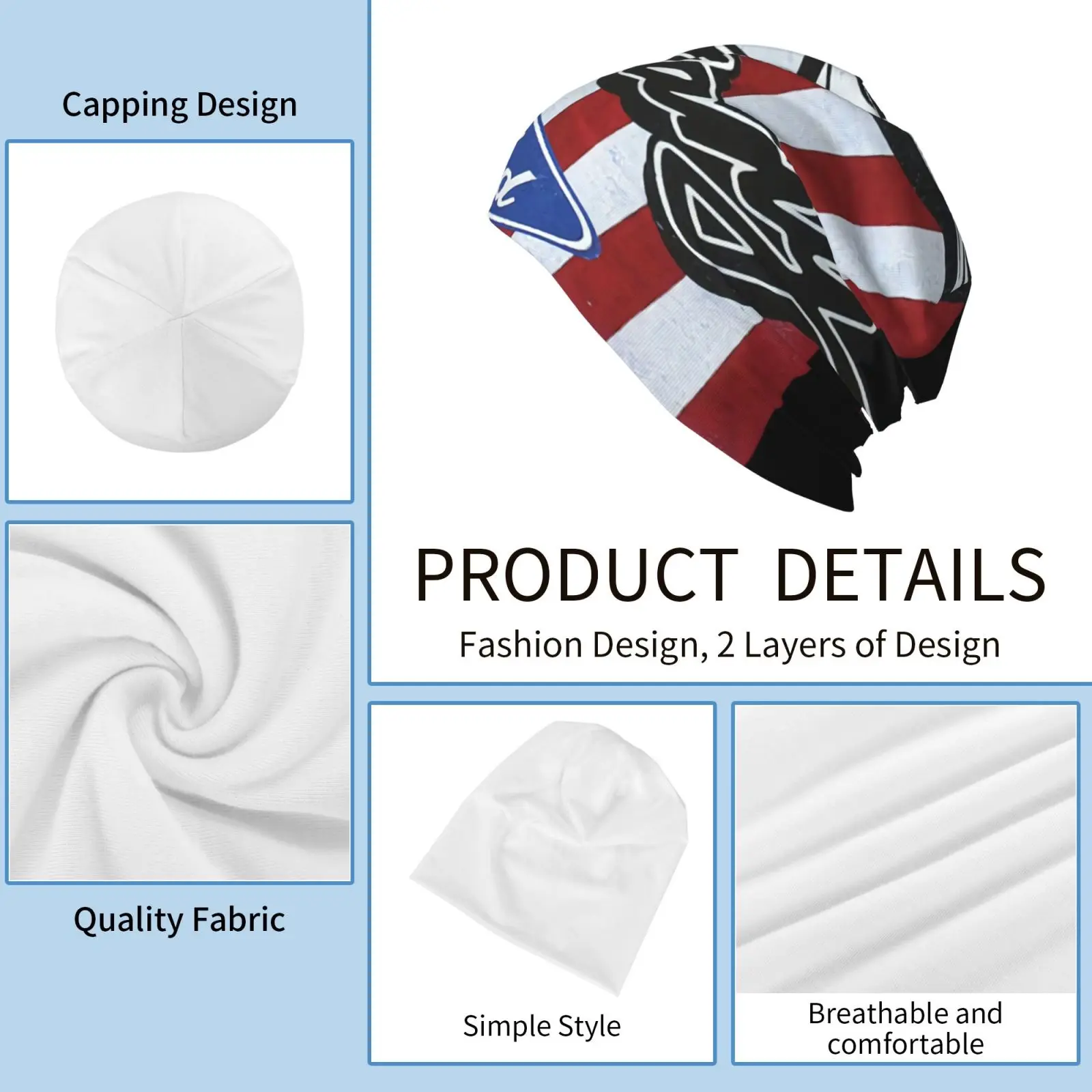 Вязаная шапка с американским флагом Ford Mustang логотипом на заказ женская мужская в