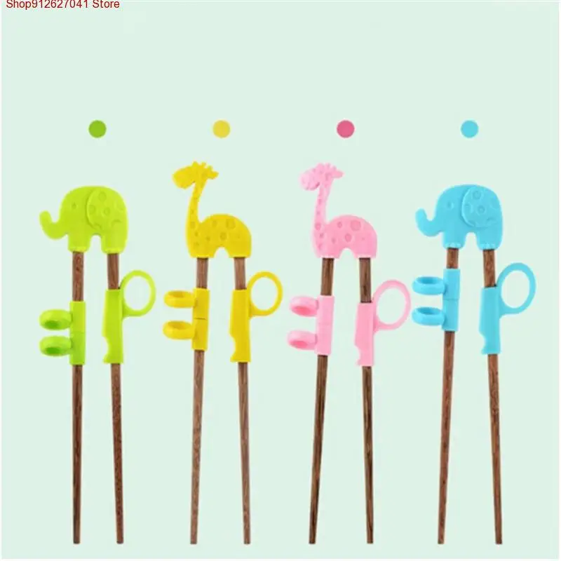 

1Pair Cute Children Chopsticks For Kids Baby Wooden Cartoon Learning Reusable Straw Training Chopsticks Home Baby Products