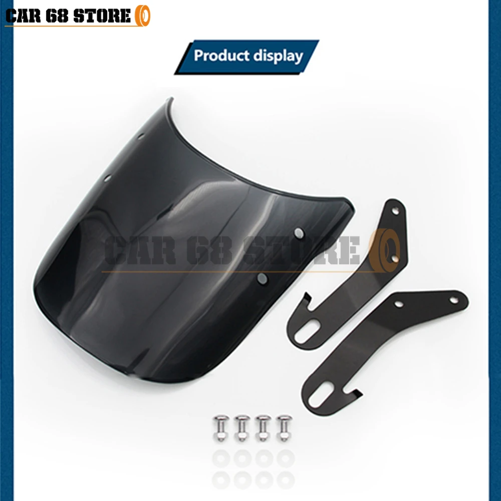 Черный/прозрачный мотоциклетный компактный спортивный ветровой отражатель на