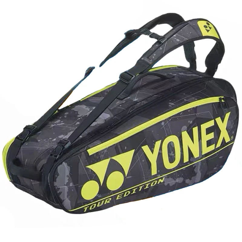 Original YONEX Ergonomic Design Tennis Backpack PU Large Racquet Bag Max 12pcs Rackets Badminton Bag for Training Equipment