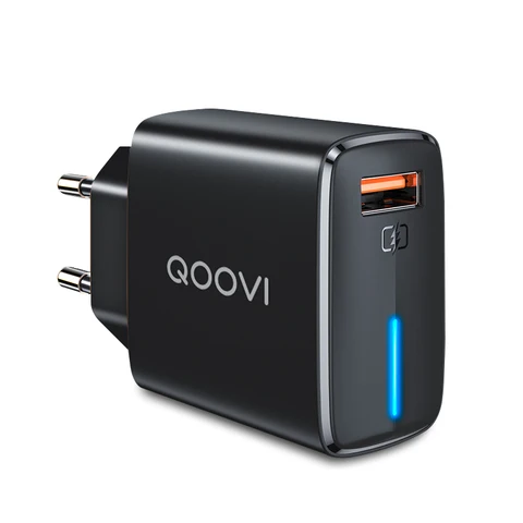 QOOVI 18 Вт USB зарядное устройство QC 3,0 Быстрая зарядка мобильный телефон настенный адаптер Быстрая зарядка для iPhone 14 Samsung A71 A51 Xiaomi Huawei
