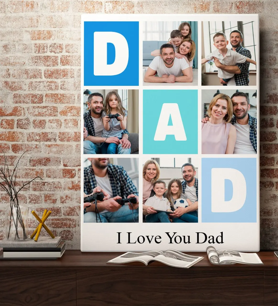 

Персонализированный холщовый стол Dad Temalı 70x100 см