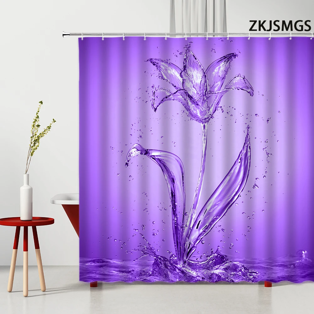 

Занавески для душа, из полиэстера, с рисунком сплошного цвета