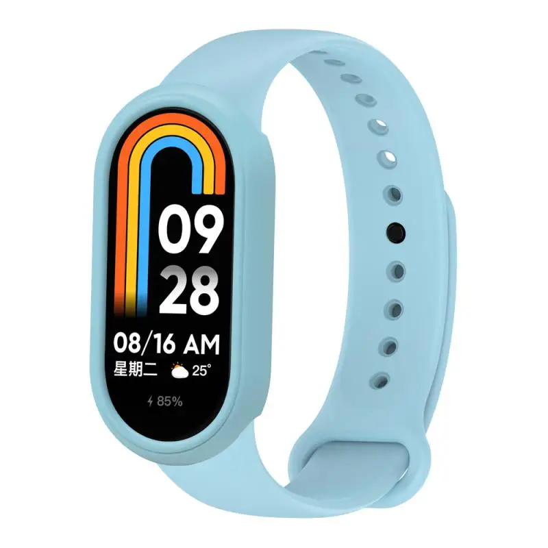 

Bracelet Strap for Mi Band 8 Watch Protective Cover Silicone Replacement Wriststrap Sports Strap Smart Watch Wearable Devices