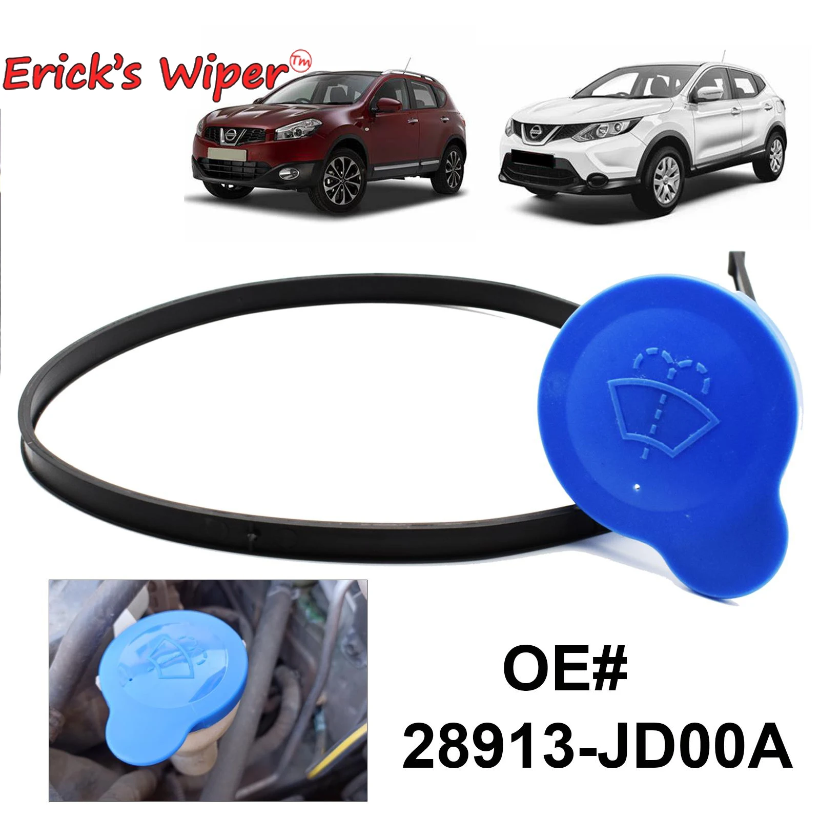 

Erick's Wiper Car Windscreen Wiper Washer Fluid Reservoir Bottle Lid Cap Cover Screenwash For Nissan Qashqai Dualis J10 J11
