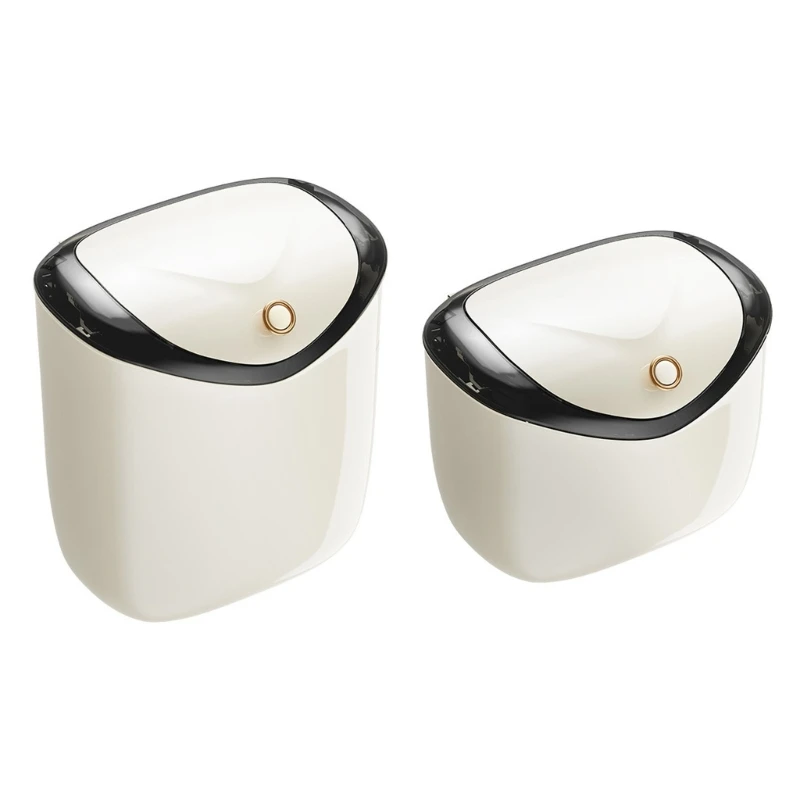 

L69A Household Compost Bin Hanging Trash Can with Lid for Kitchen Cabinet Door Countertop Sink Bedroom Bathroom Cupboard