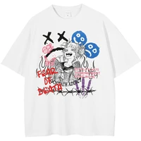 hip hop streetwear t shirt anime girl butterfly letter print t shirt men harajuku cotton tops short sleeve tshirt mens clothing
