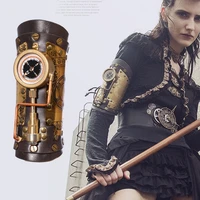 arm guard ring sleeve armband steampunk cosplay anime accessory armor mechanical compass metal leather prop costumes for woman