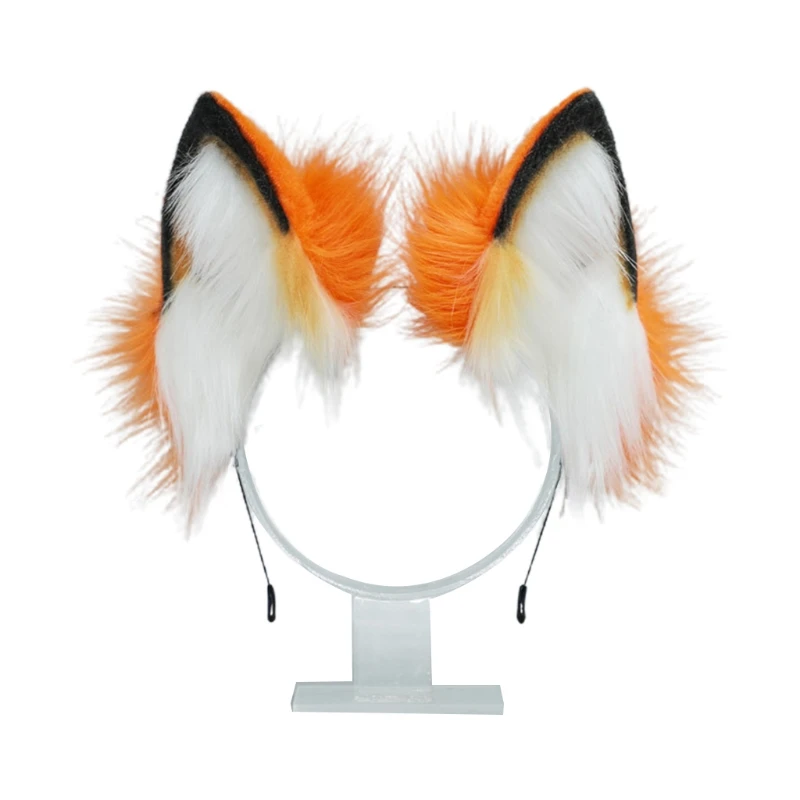 

Women Furry Animal Ears Headbands Tail Plush Hair Hoop Anime for Halloween Christmas Cosplay Accessories