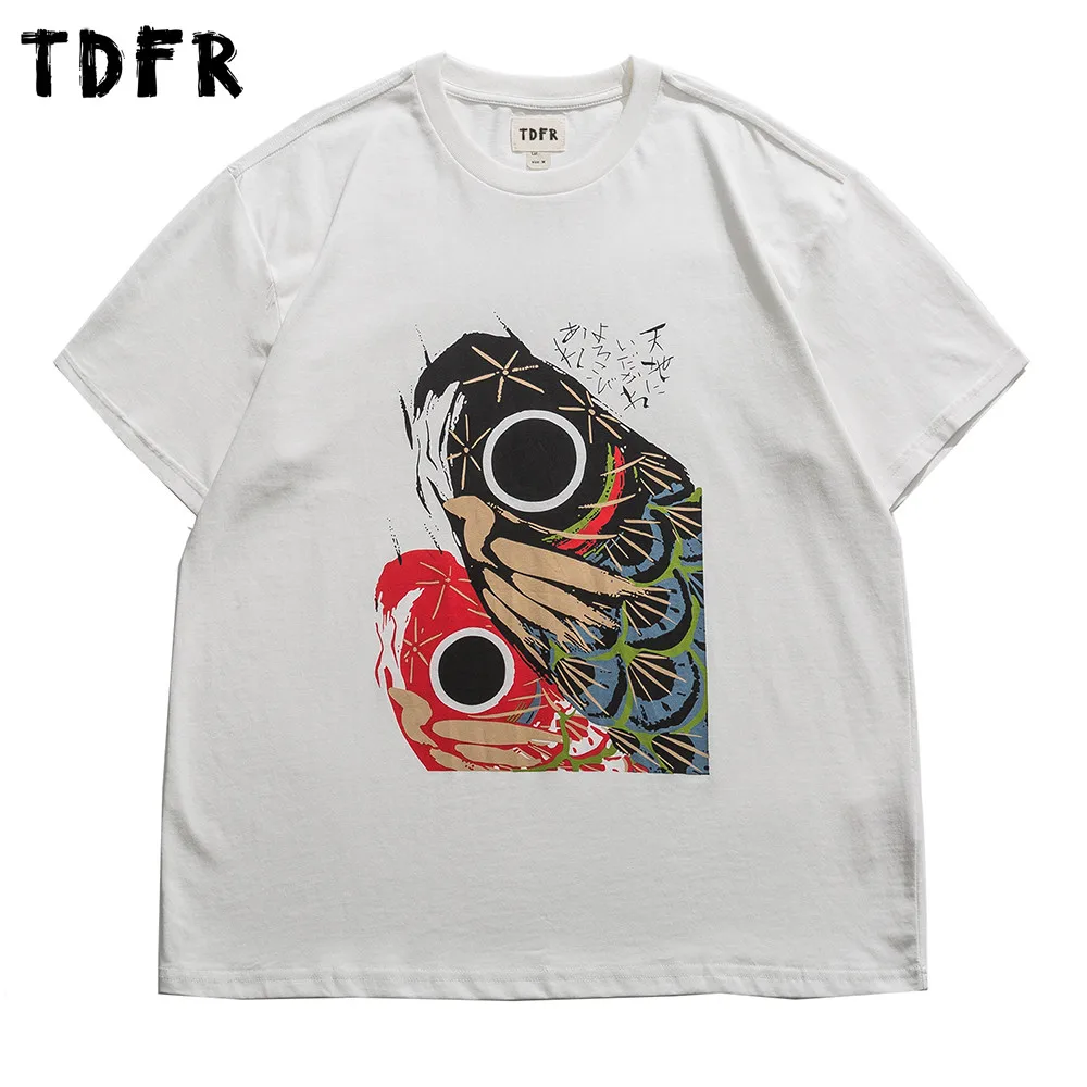 

Футболка мужская с коротким рукавом, простая повседневная свободная хлопковая рубашка с коротким рукавом и круглым вырезом, с мультяшным п...