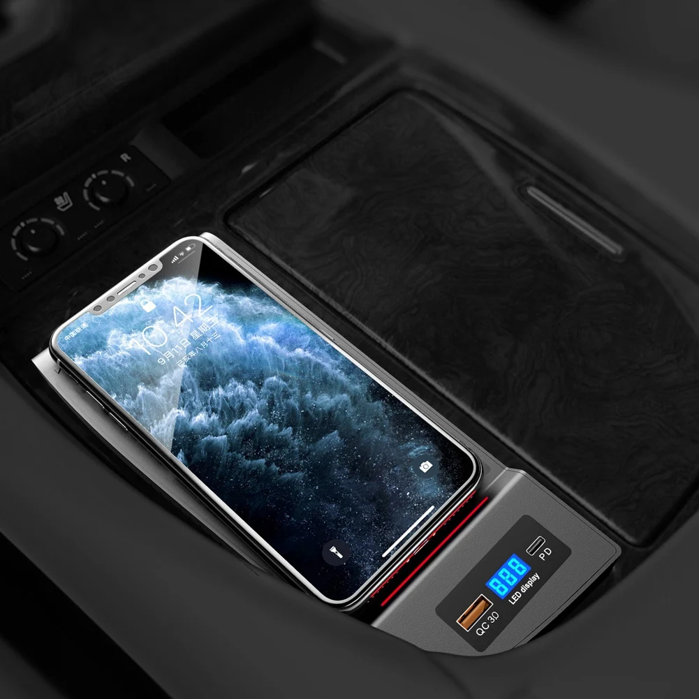 Автомобильная Беспроводная зарядная панель для Alphard AH30 Vellfire 2015-2022 быстрой