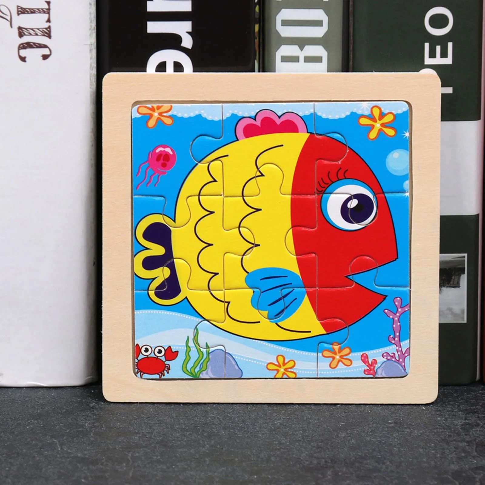 

74500 Cities Nine~Piece Wooden Puzzle Cartoon Animal Car Wooden Puzzle Children's Early Education Educational Puzzle 2~5 Years