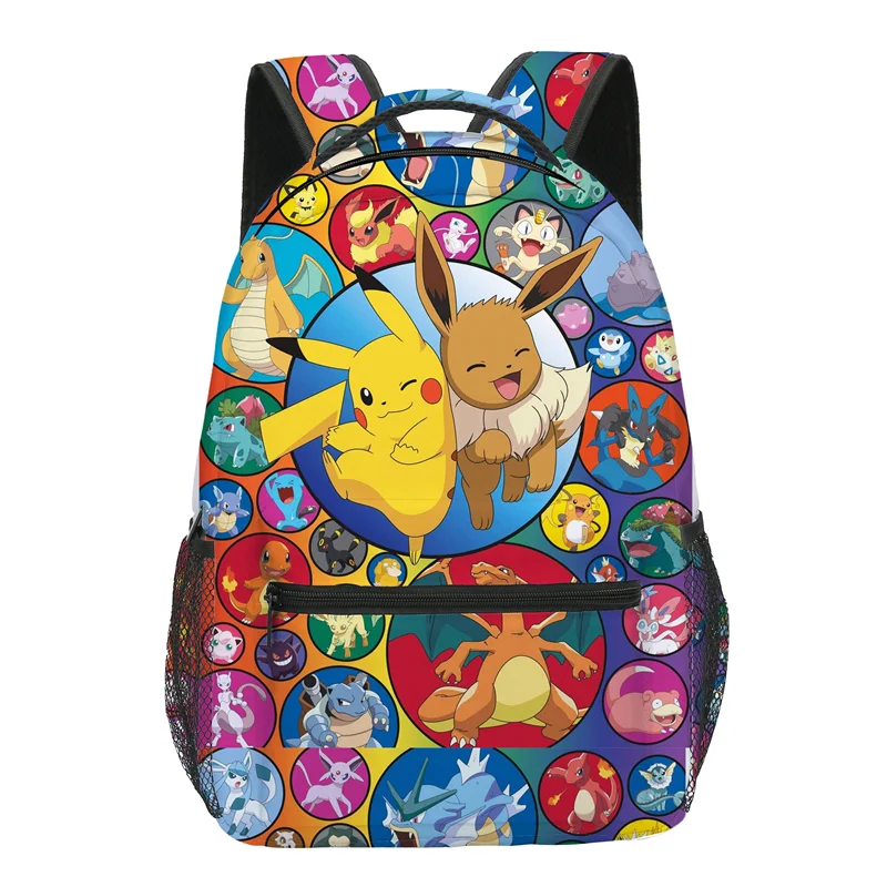

Рюкзак с покемоном Пикачу из аниме для учеников начальной и средней школы, школьный ранец для мальчиков и девочек, рюкзак с героями мультфильмов для учеников, подарок