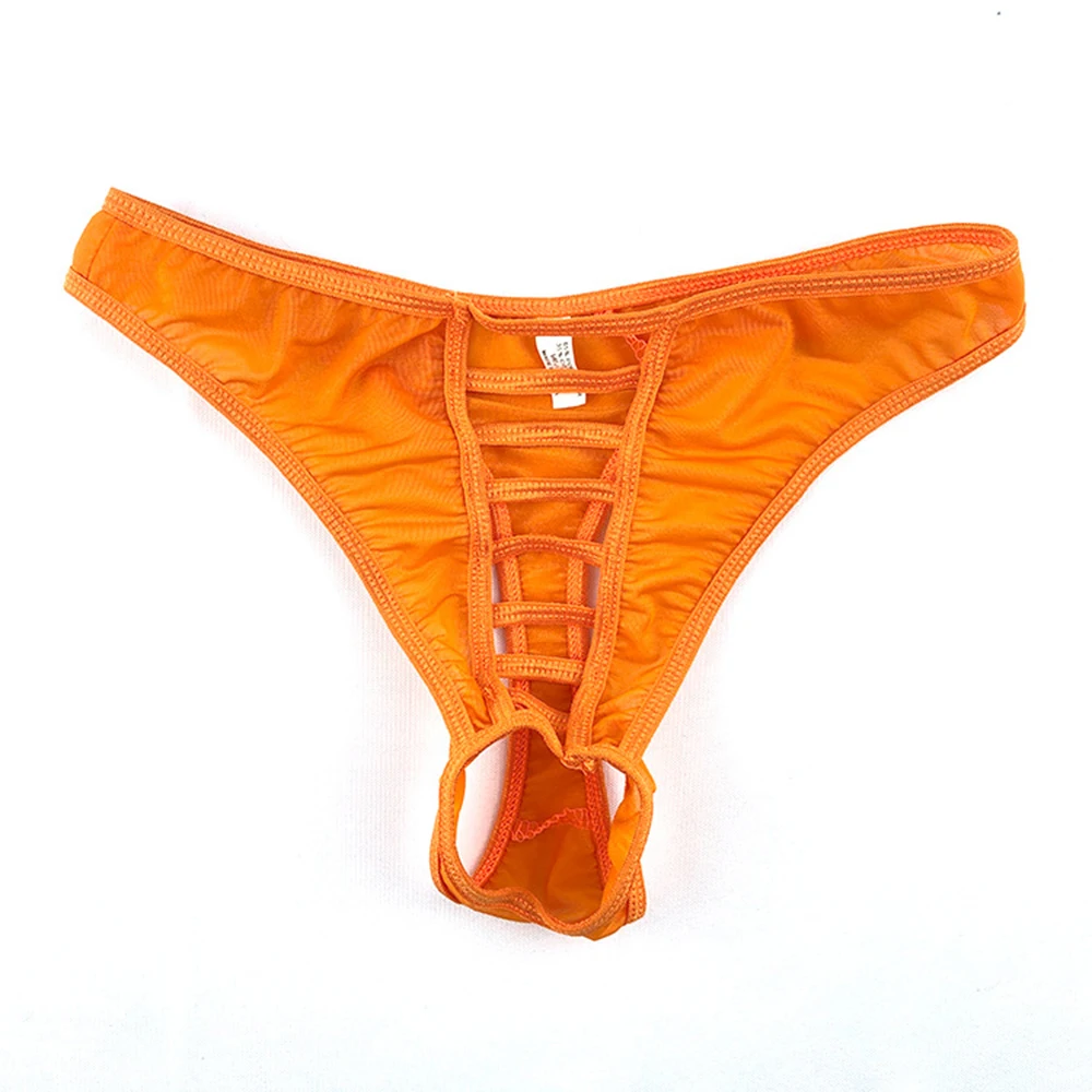 

Ultra-soft Underwear Briefs Men's Panties Comfortable Durable Elasticated Waist Low Rise Open Crotch Sexy T-back
