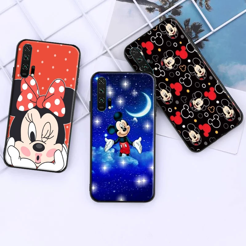 

Disney Cute Mickey For Huawei Honor Honor 20i 20 V20 Pro Lite Soft Silicon Back Phone Cover Protective Black Tpu Case Soft Back
