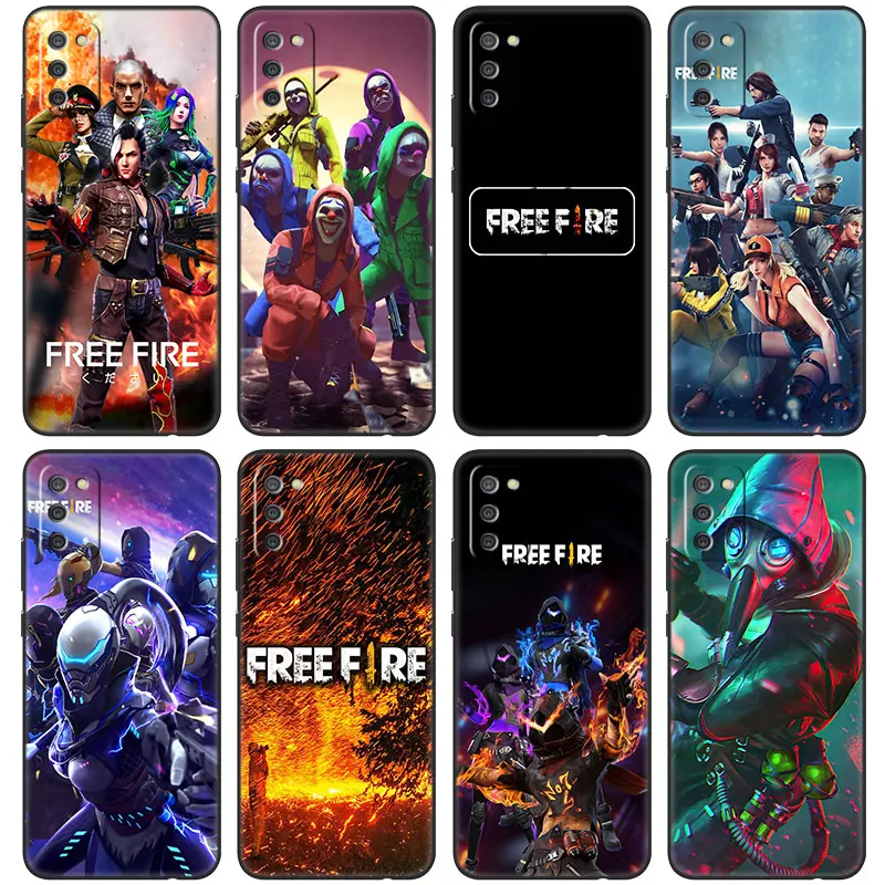 Чехол с играми Free Fire для Samsung Galaxy A03S A02S A01 A03 Core A10S A20S A20E A30 A40 A41 A6 A7 A9 A8 + 2018 A5 2017 черный