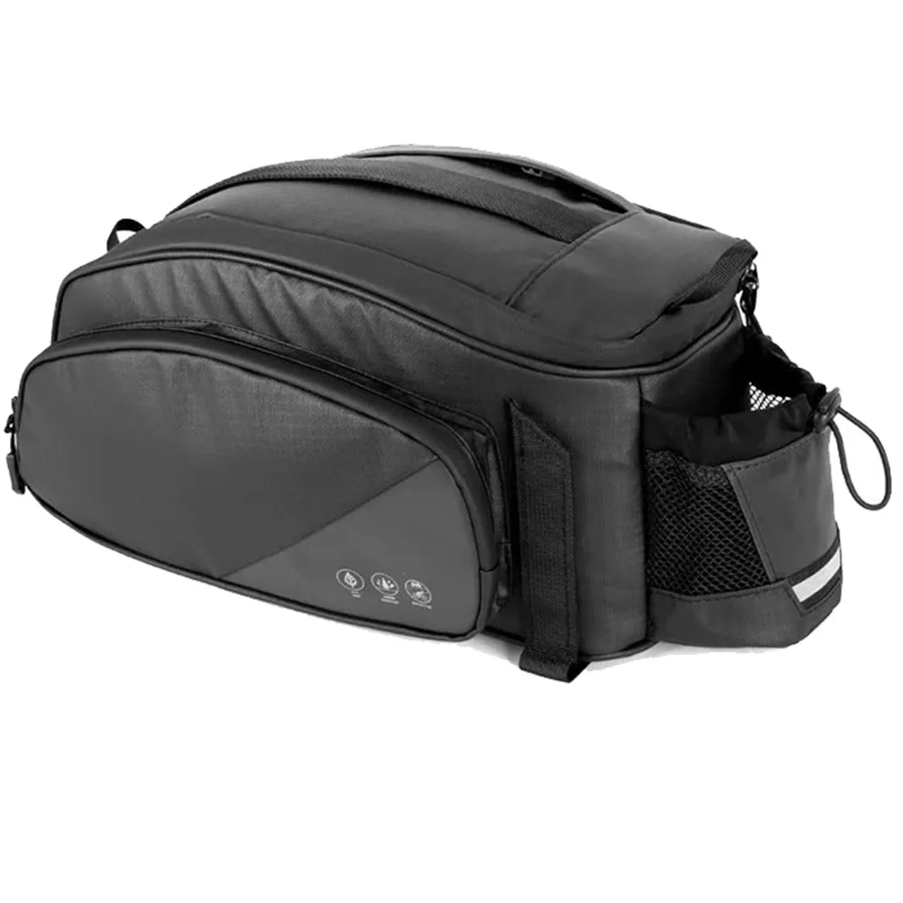

Bike Rear Rack Bag,Waterproof Reflective Bicycle Bag,Cycling Rear Rack Bag Backseat Storage with Shoulder Strap