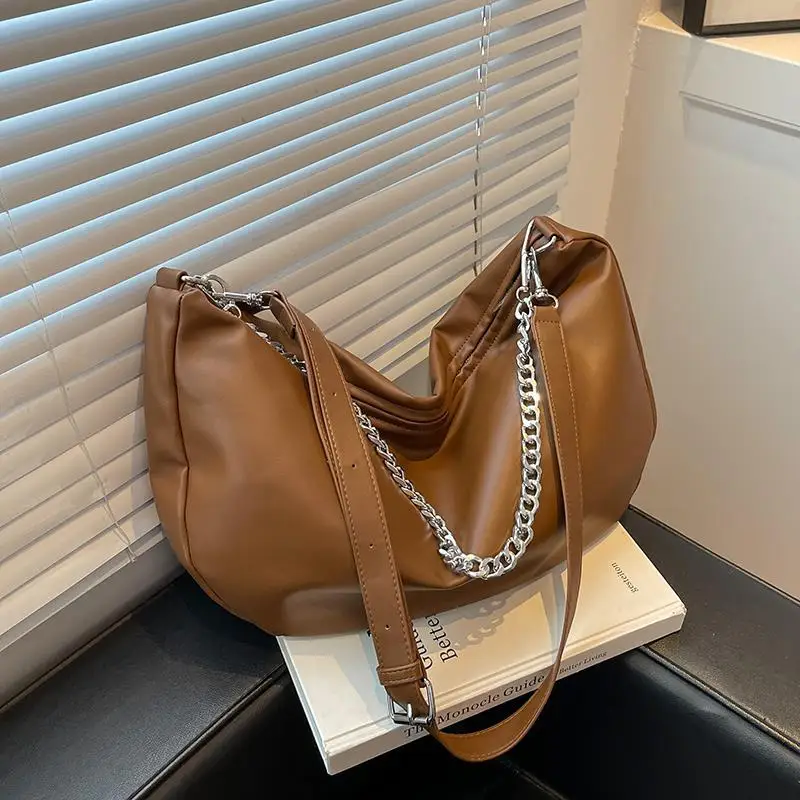 

2022 New Fashion Ladies Luxury Simple Luxury All-match Messenger Bag Popular Single Shoulder Soft Surface Bucket Bag Leisure Bag