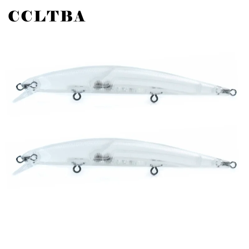 

CCLTBA 10 шт./лот неокрашенные приманки в виде гольяна, рыболовные приманки, твердые пластиковые воблеры, 2 размера, Джеркбейт, блесна, блесны для...