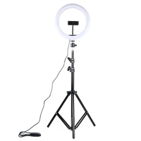 ring light photography selfie photo 26cm dimmable led video lamp with tripod stand phone holder clip for studio shoot fill light