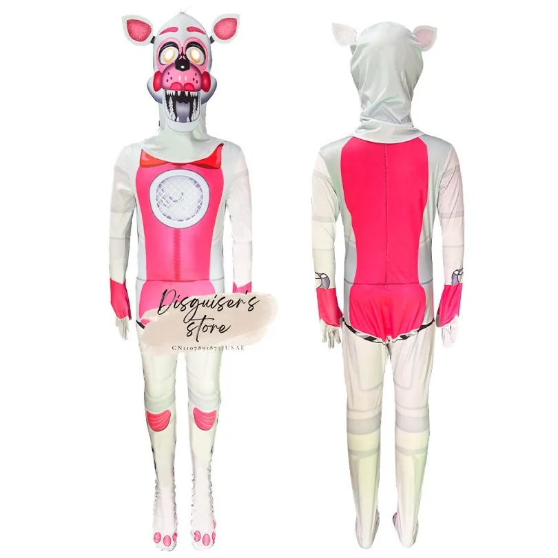 Фото Ужасный карнавальный костюм для детей: комбинезон Фредди из Five Nights at Freddy's, косплей Кошмарный Бонни, FNaF, аниме, рождественский подарок для ребенка №4