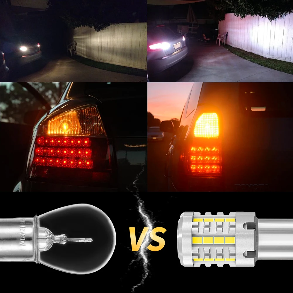 2 шт. Canbus без ошибок 1156 P21W BA15S PY21W BAU15S 7440 W21W T20 3020 26SMD сверхъяркий для автомобильного