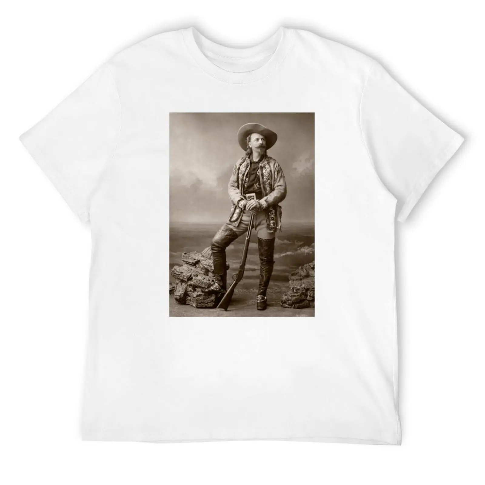 Фото Buffalo Bill Cody c. 1880 T-Shirt Louboutins funny shirt cotton plus sizes Luxury man luxury clothes men №1