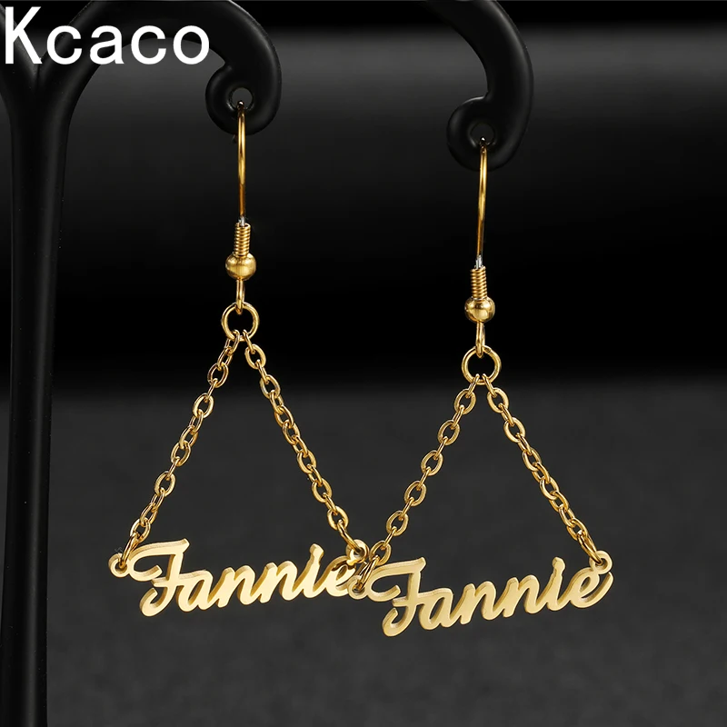 Висячие серьги с именем на заказ для женщин и девушек