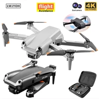 lwjyoh obstacle avoidance mini drone 4k hd dual camera wifi fpv gps aerial photography helicopter foldable quadcopter dron toys