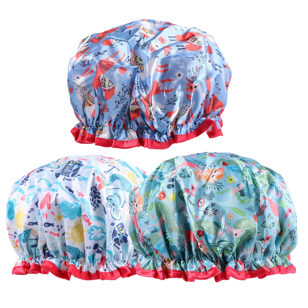 

Shower Cap Caps Hair Hat Turban Forreusable Shampoohead Bonnet Washable Bath